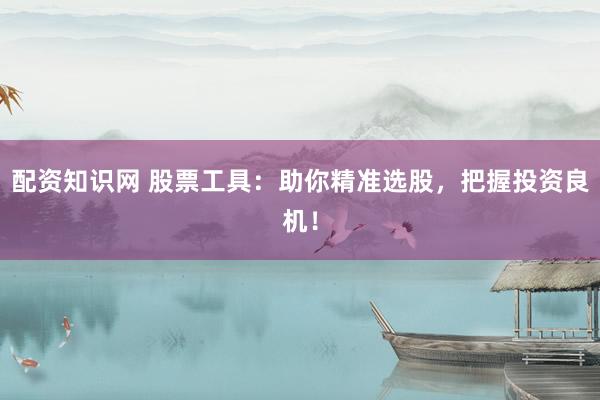 配资知识网 股票工具：助你精准选股，把握投资良机！