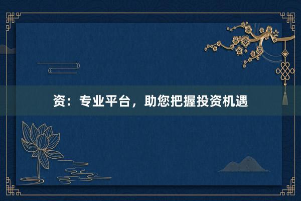 资：专业平台，助您把握投资机遇