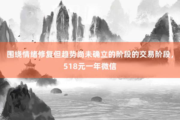 围绕情绪修复但趋势尚未确立的阶段的交易阶段，518元一年微信