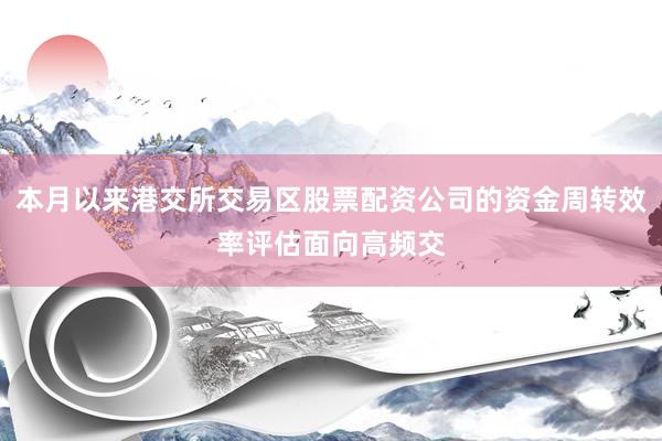 本月以来港交所交易区股票配资公司的资金周转效率评估面向高频交